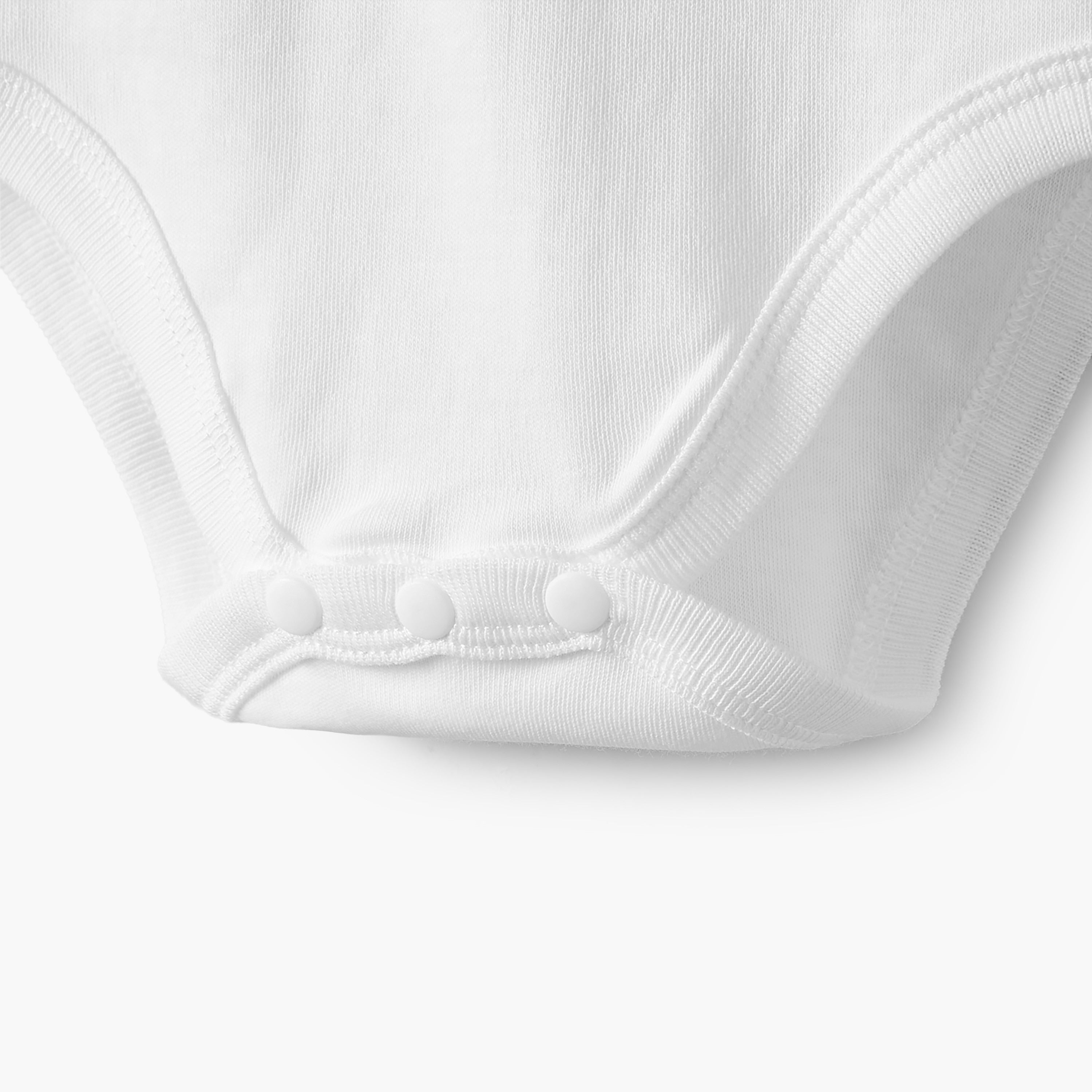 Juniors Solid Bodysuit with Round Neck and Short Sleeves