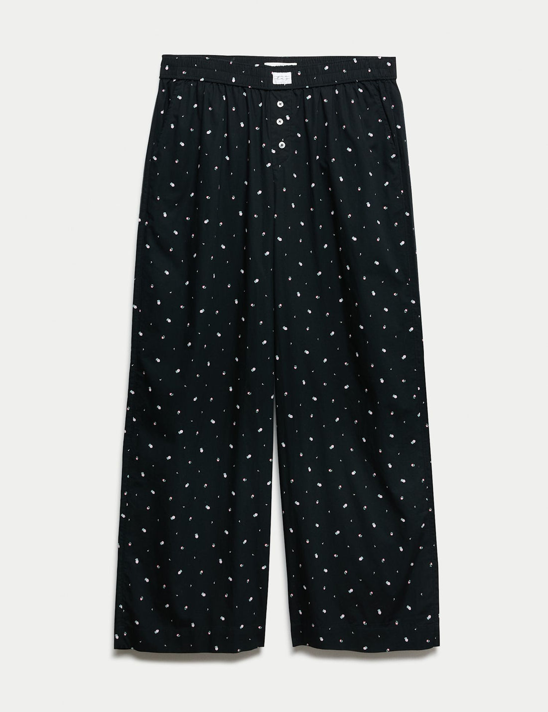 Pure Cotton Floral Wide Leg Pyjama Bottoms