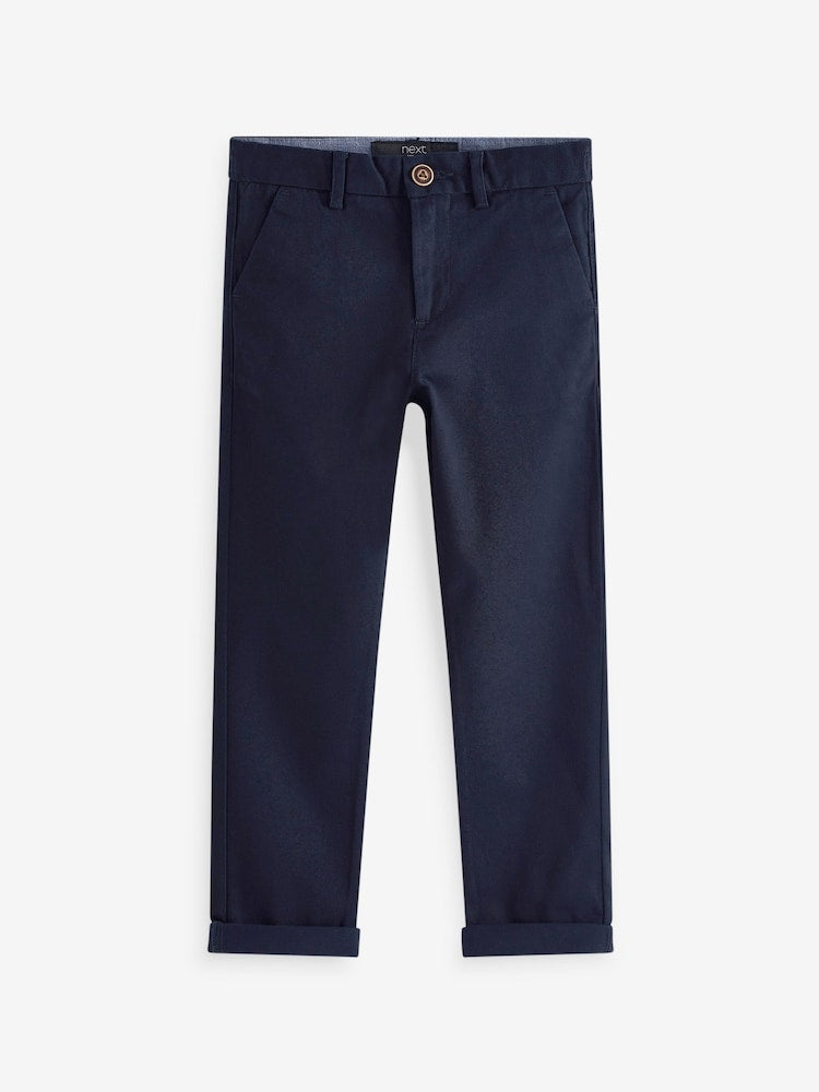 Navy Blue Regular Fit Stretch Chino Trousers (3-17yrs)