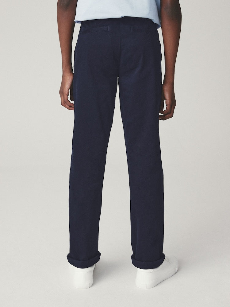 Navy Blue Regular Fit Stretch Chino Trousers (3-17yrs)