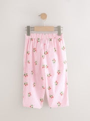 Pink Strawberry Print Pull On Trousers (3mths-7yrs)