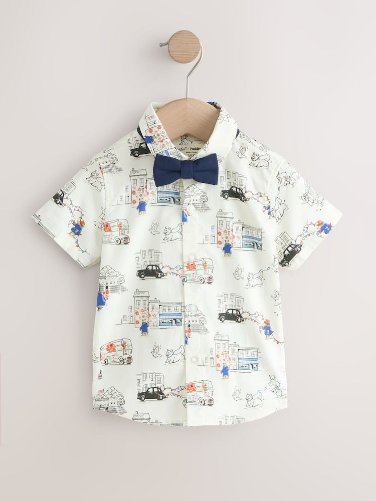 Blue/White Paddington Cath Kidston Shirt, Braces, Short & Bow Tie Set (3mths-7yrs)