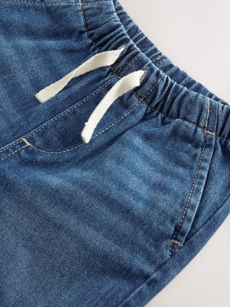 Dark Blue Pull On Loose Denim Shorts (3mths-7yrs)