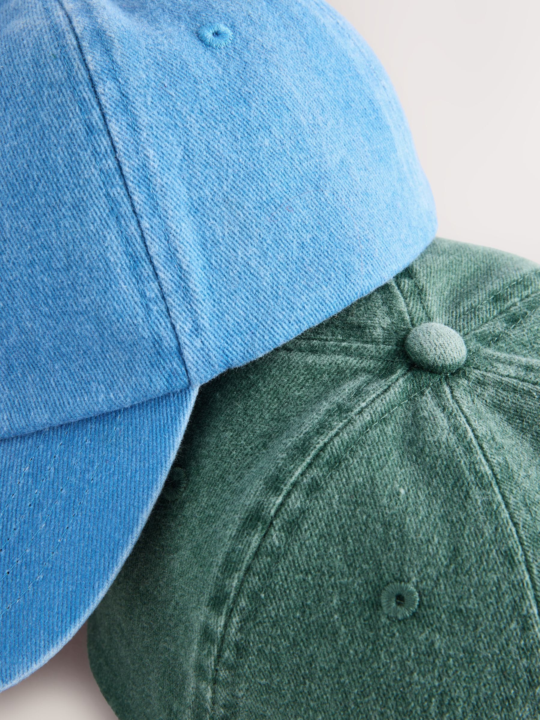 Shark/Crab Washed Caps 2 Pack (3mths-10yrs) - Size 3-9 Months (62-74cm)