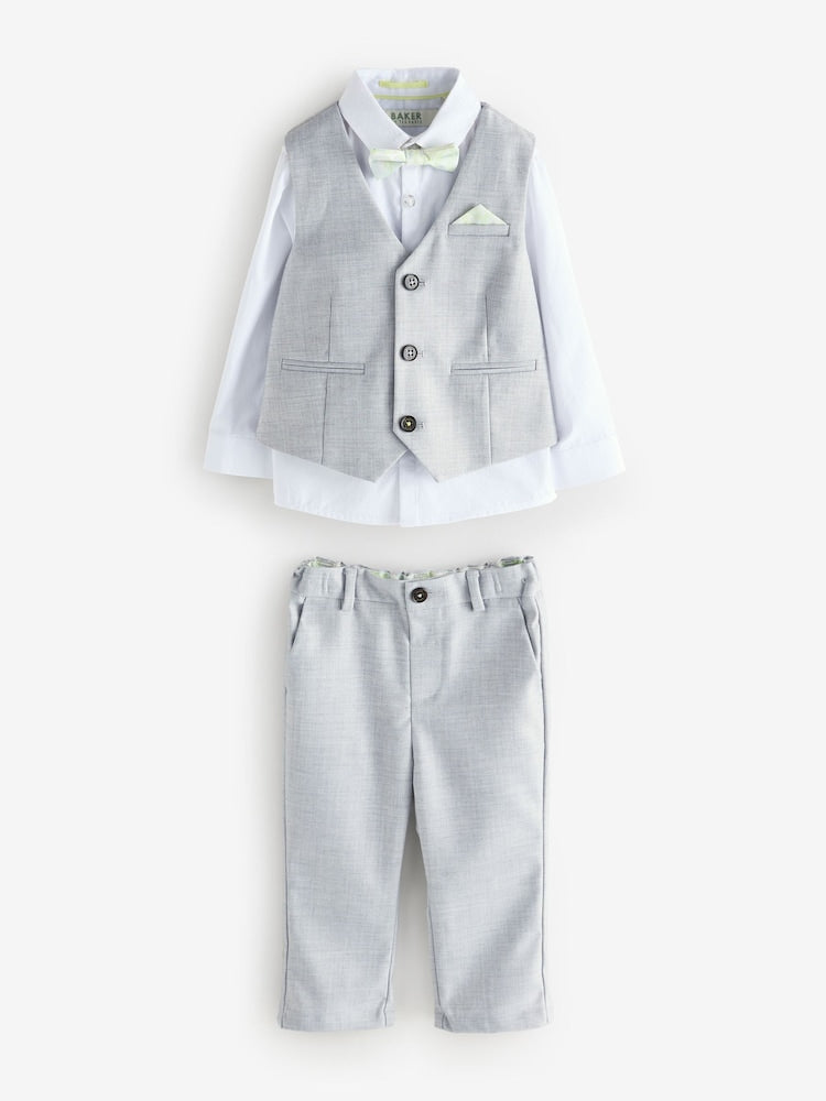 Baker by Ted Baker Waistcoat Shirt And Trousers Set
