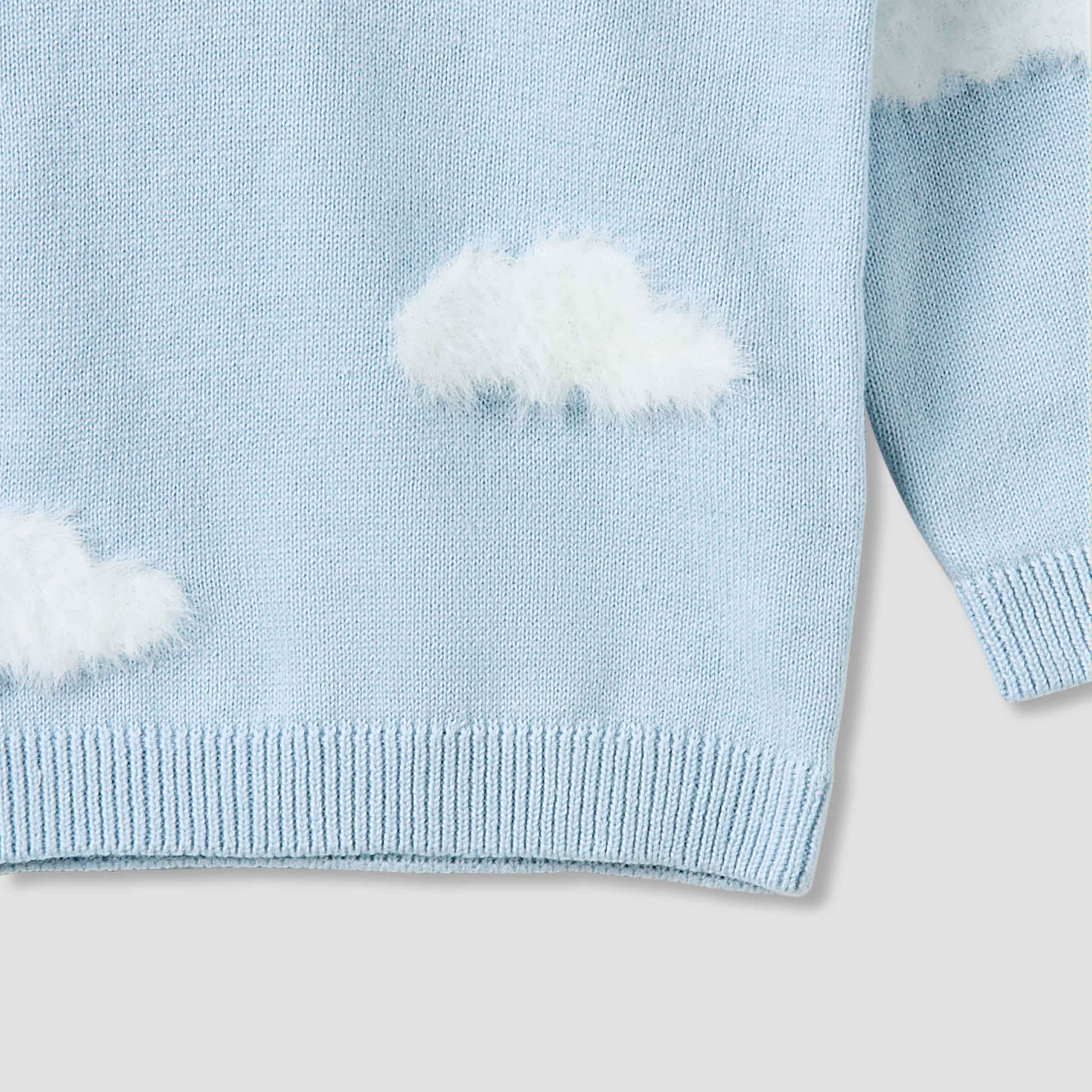 Juniors Pyjama Set with Cloud Knit Texture - Cotton - Long Sleeves