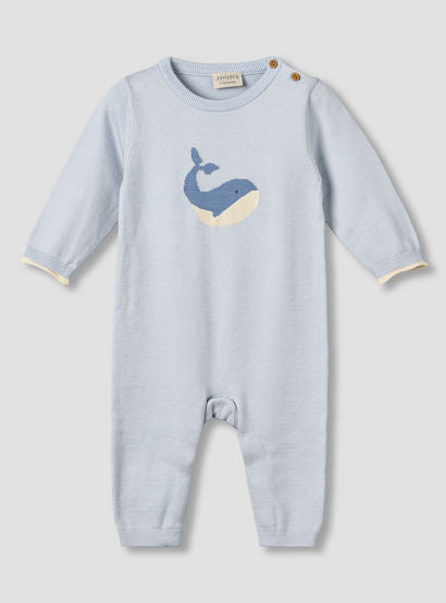 Juniors Cotton Round Neck Long Sleeves Sleepsuit with Whale Print-baby-boys-clothing-nightwear-sleepsuits-image-1