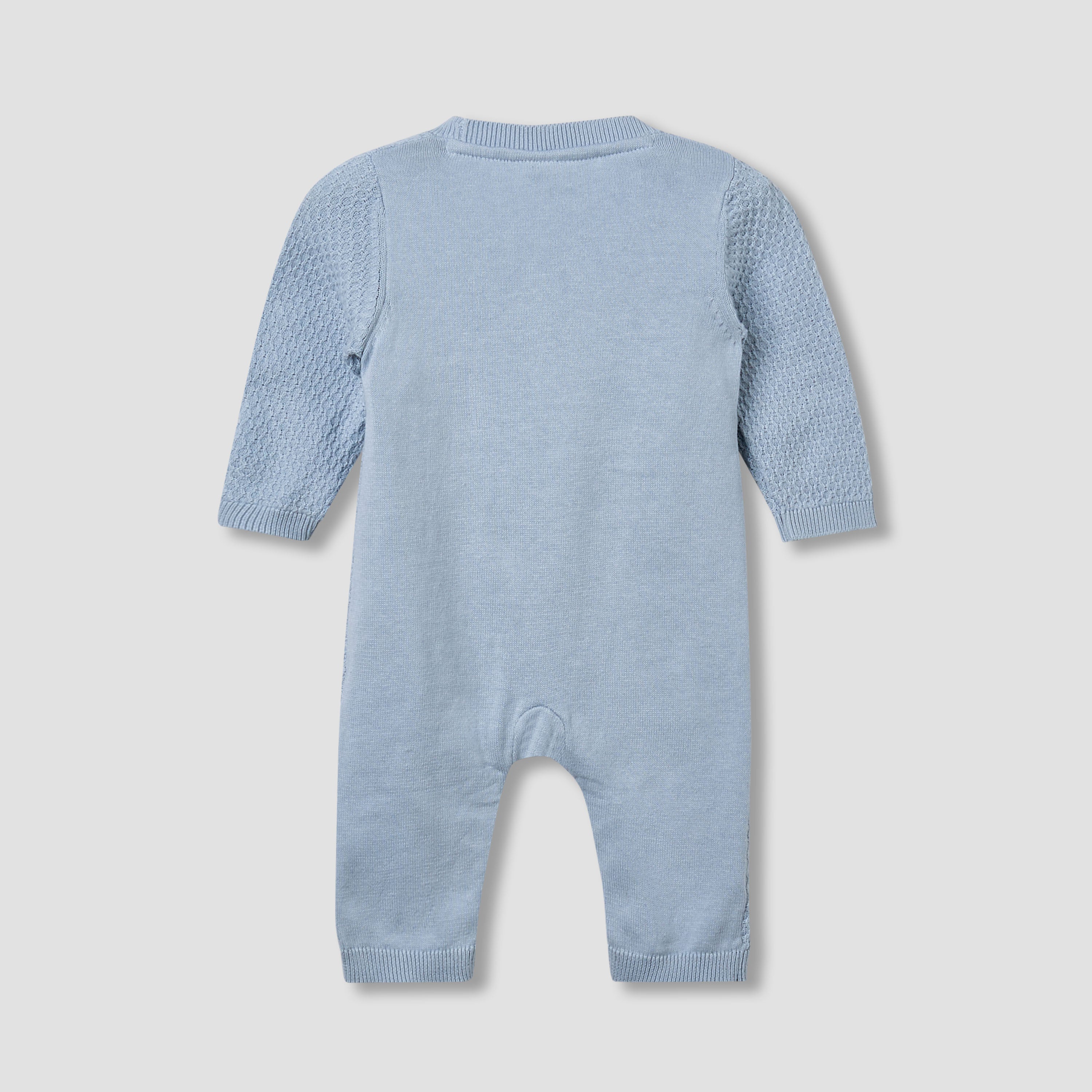 Juniors Sleepsuit with Knit Texture - Cotton - Long Sleeves