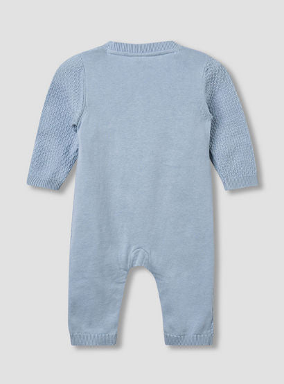 Juniors Sleepsuit with Knit Texture - Cotton - Long Sleeves-baby-boys-clothing-nightwear-sleepsuits-image-2