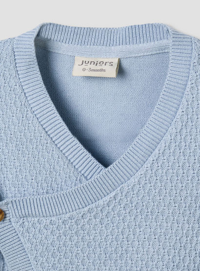 Juniors Sleepsuit with Knit Texture - Cotton - Long Sleeves-baby-boys-clothing-nightwear-sleepsuits-image-3