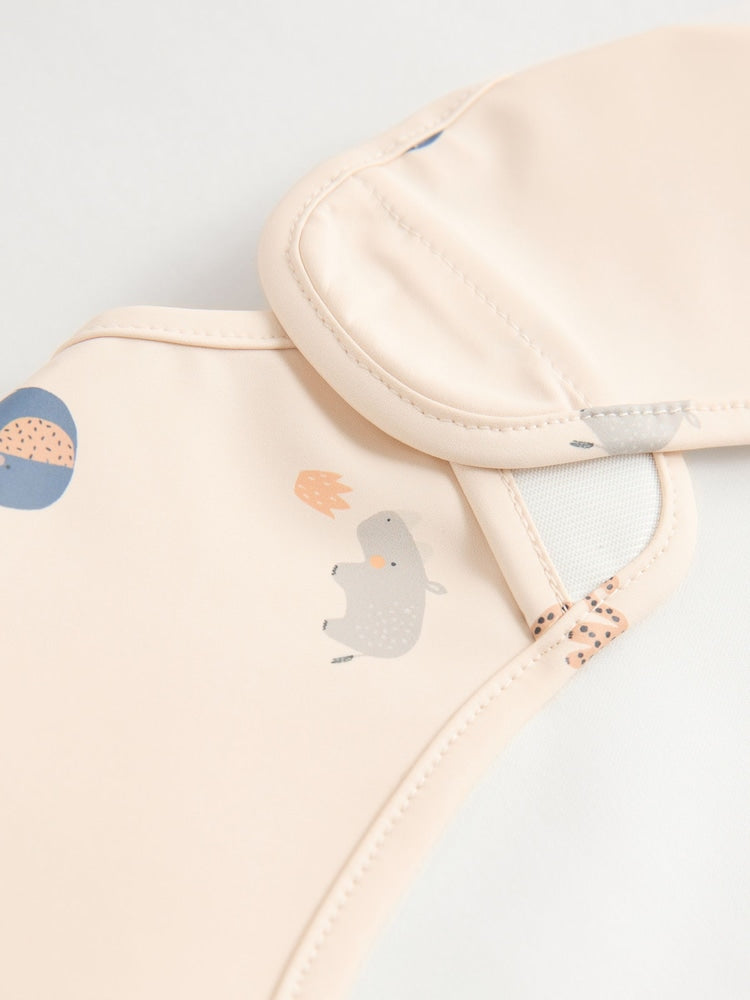 Neutral Mini Jungle Weaning And Feeding Sleeved Bib