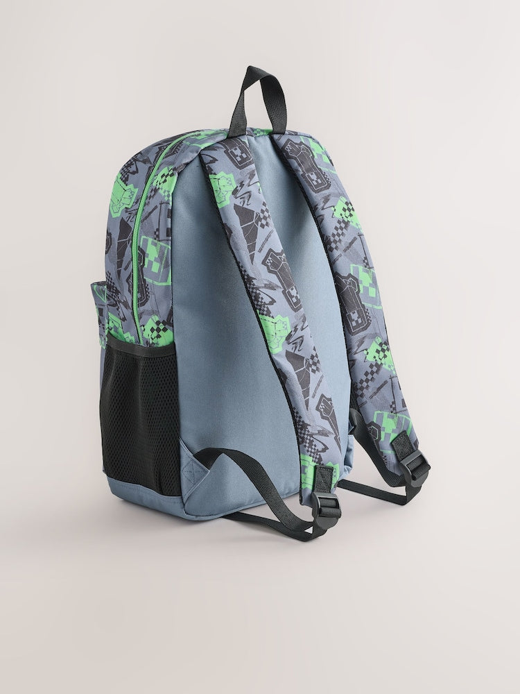 Creeper Print Minecraft Backpack - Size One