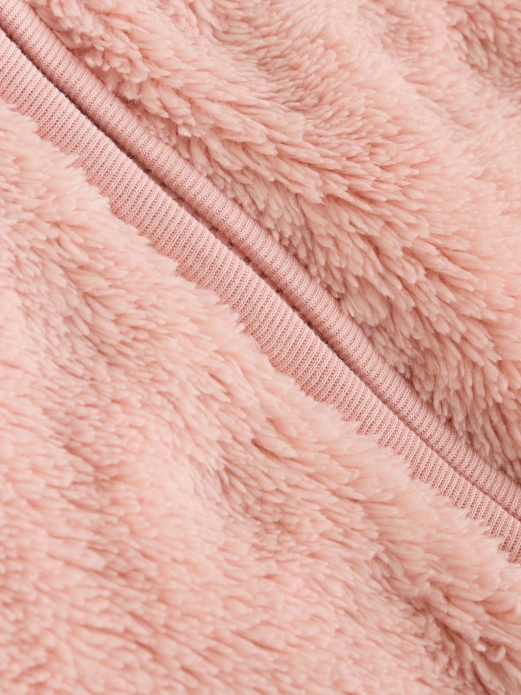 Pink Fleece Baby Pramsuit (0mths-2yrs) - Size 50cm (First Size)