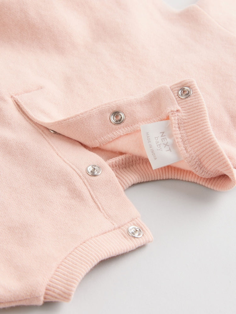 Cream/Pink Baby Sweatshirt & Joggers 6 Piece Set (0mths-2yrs)