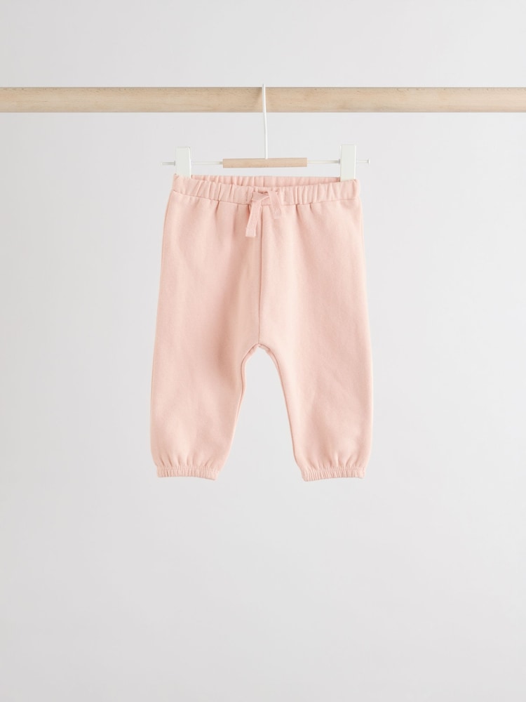 Cream/Pink Baby Sweatshirt & Joggers 6 Piece Set (0mths-2yrs)
