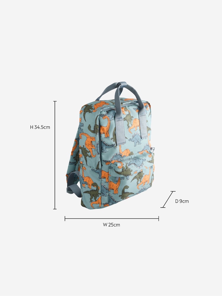 Blue Dinosaur Print Backpack