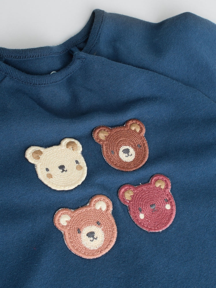 Navy/Brown Bear Tops and Leggings 6 Piece Baby Set (0mths-3yrs)