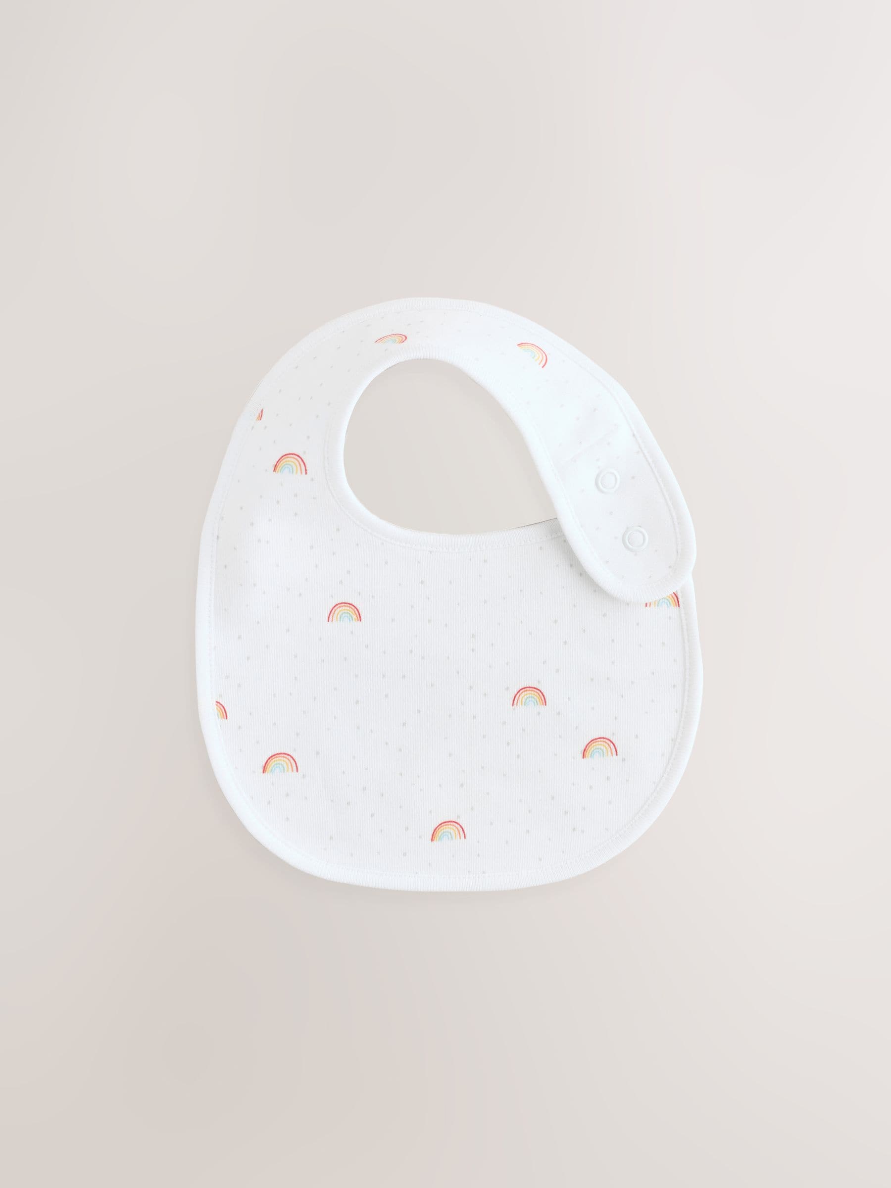White Animal Print Baby Bibs 5 Pack - Size One