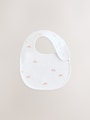 White Animal Print Baby Bibs 5 Pack - Size One
