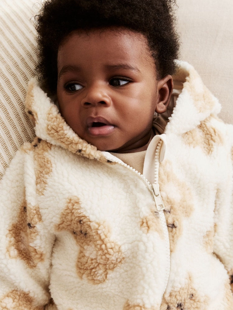 Natural Bear Borg All Over Printed Baby Pramsuit (0-18mths) - Size 50cm (First Size)