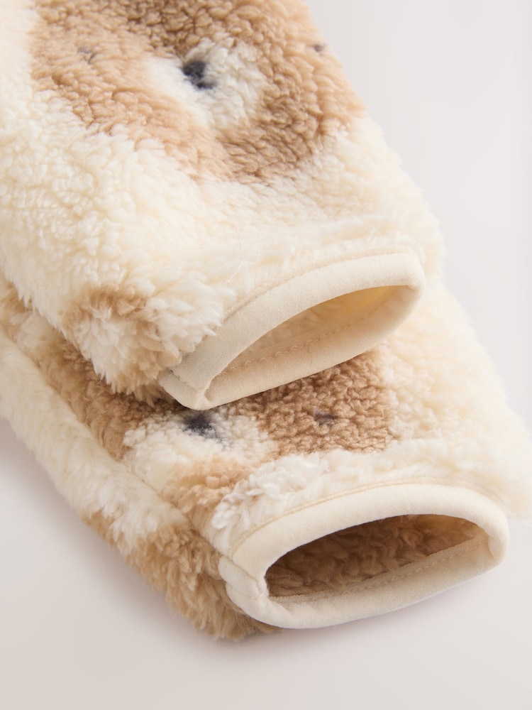 Natural Bear Face Fleece Baby Zip Jacket (0mths-2yrs)