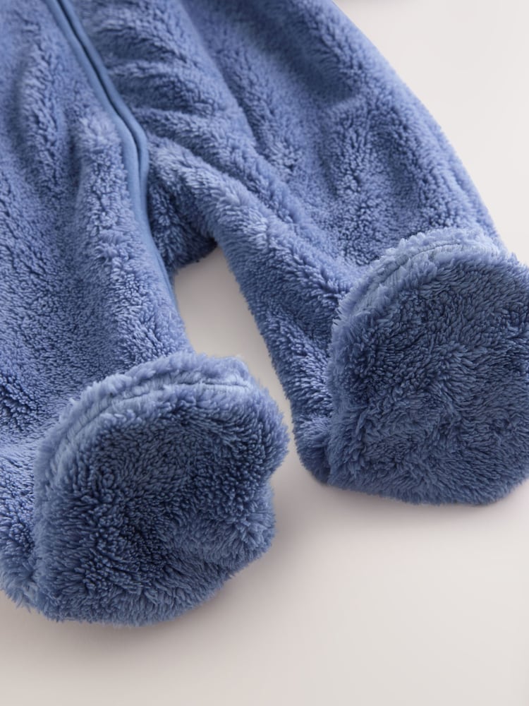 Navy Fleece Baby Pramsuit (0-18mths)