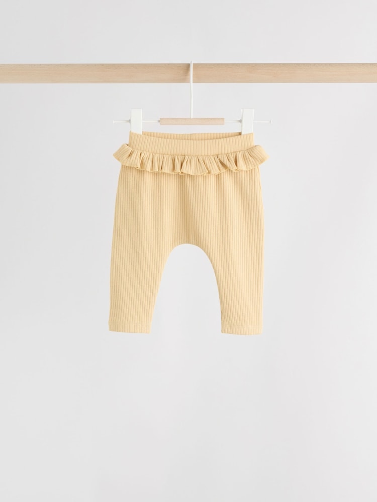 Purple/Yellow/Cream Ditsy Baby Leggings 4 Pack (0mths-2yrs)