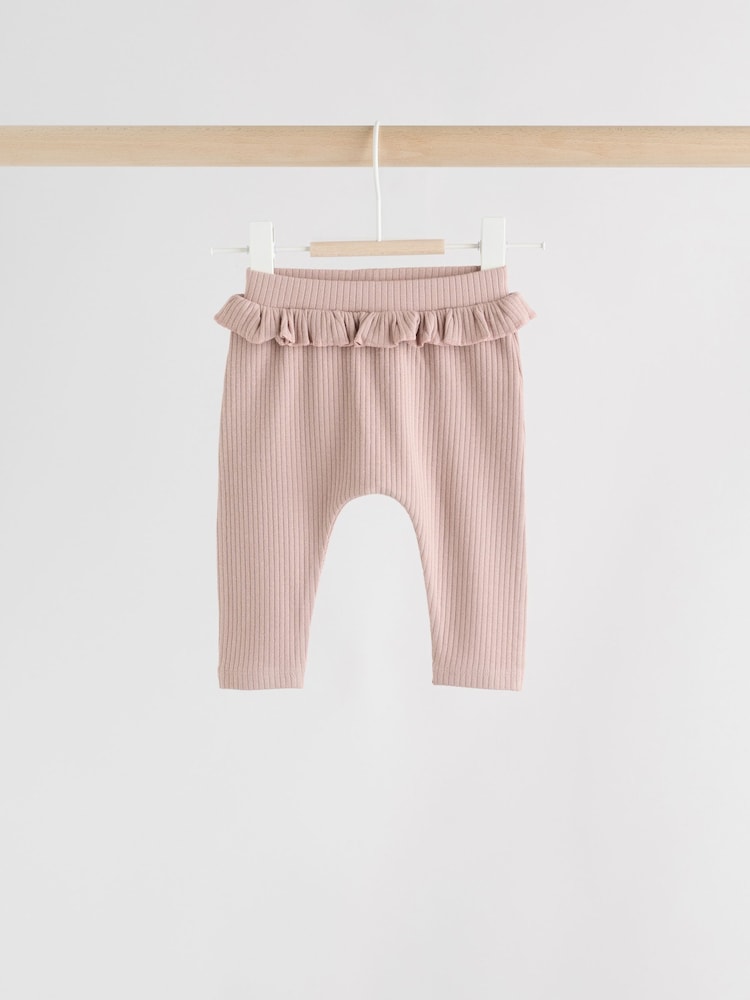 Purple/Yellow/Cream Ditsy Baby Leggings 4 Pack (0mths-2yrs)