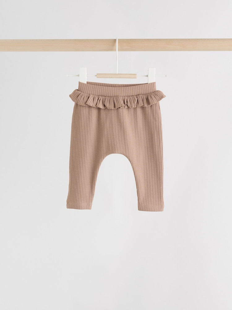 Purple/Yellow/Cream Ditsy Baby Leggings 4 Pack (0mths-2yrs)