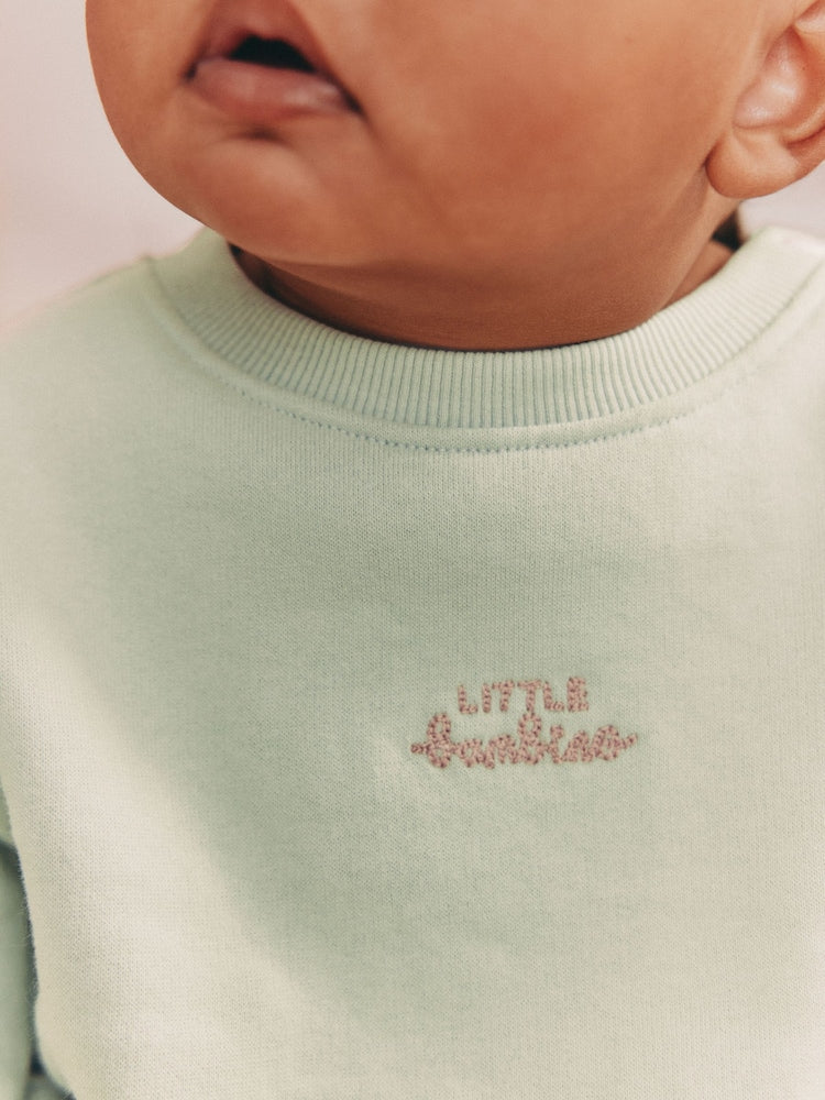 Sage Green Baby Sweater and Joggers 2 Piece Set (0mths-2yrs)