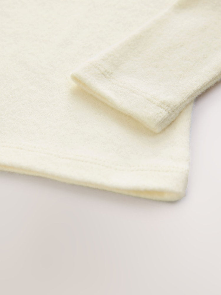Ecru White Long Sleeve Pointelle T-Shirt (3mths-7yrs)