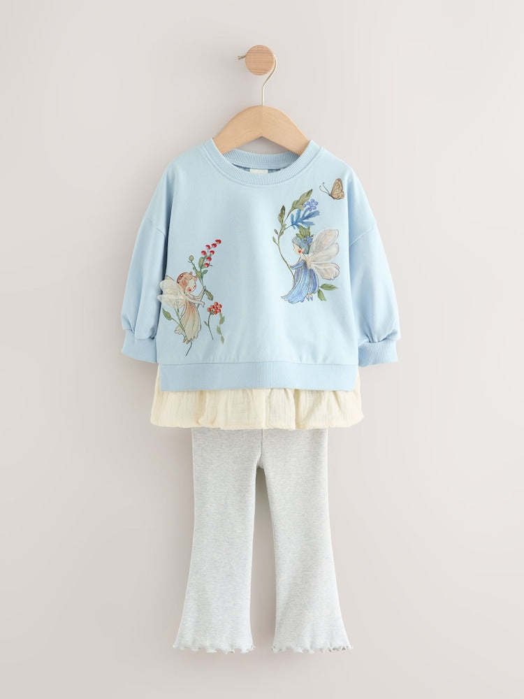 Blue Fairy Long Sleeve Top and Leggings Set (3mths-7yrs)