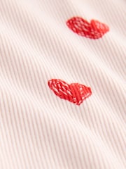 Light Pink Heart Rib Flare Leggings (3mths-7yrs)