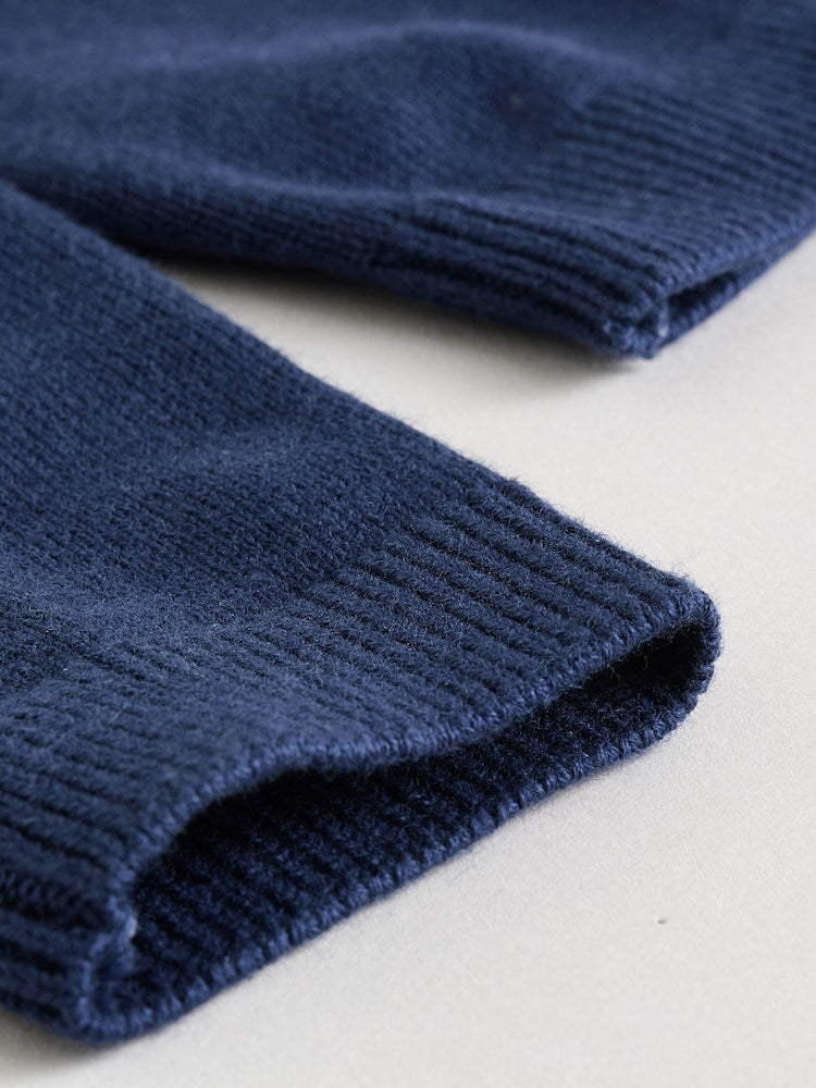 Blue 100% Cotton Knitted Baby Cardigans 2 Pack (0mths-2yrs) - Size 50cm (First Size)