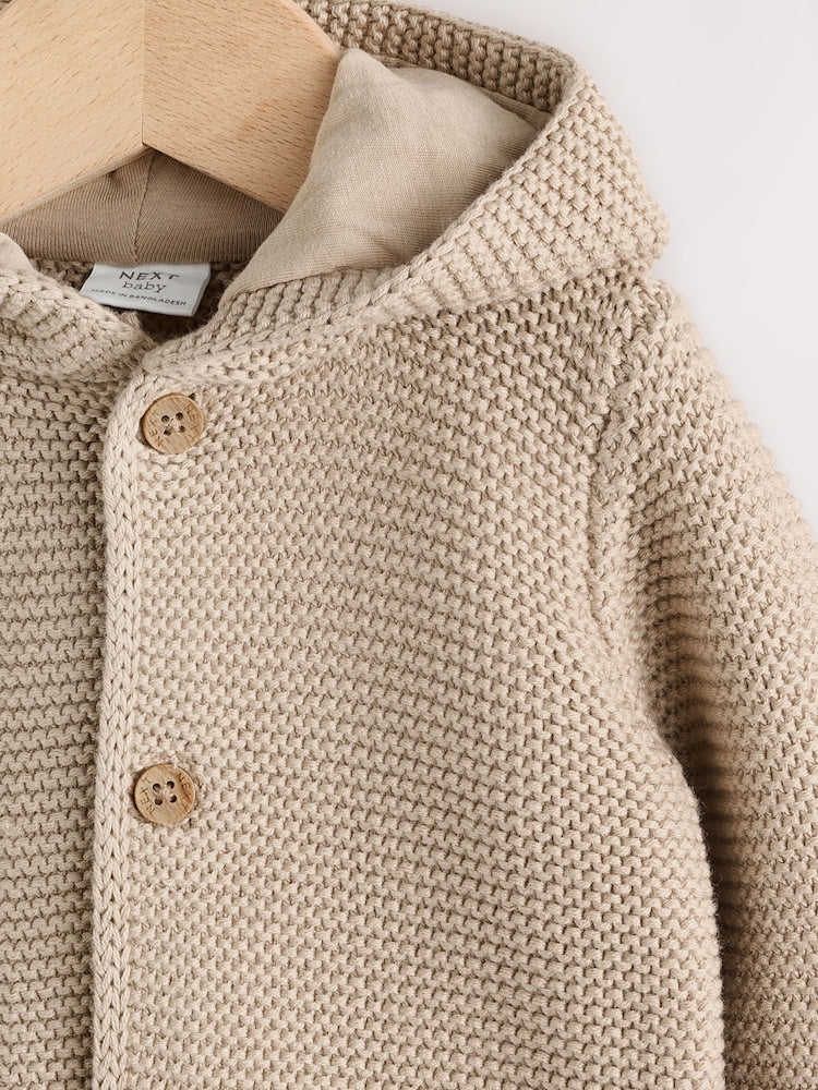 Natural Knitted Baby Cardigan (0mths-2yrs)