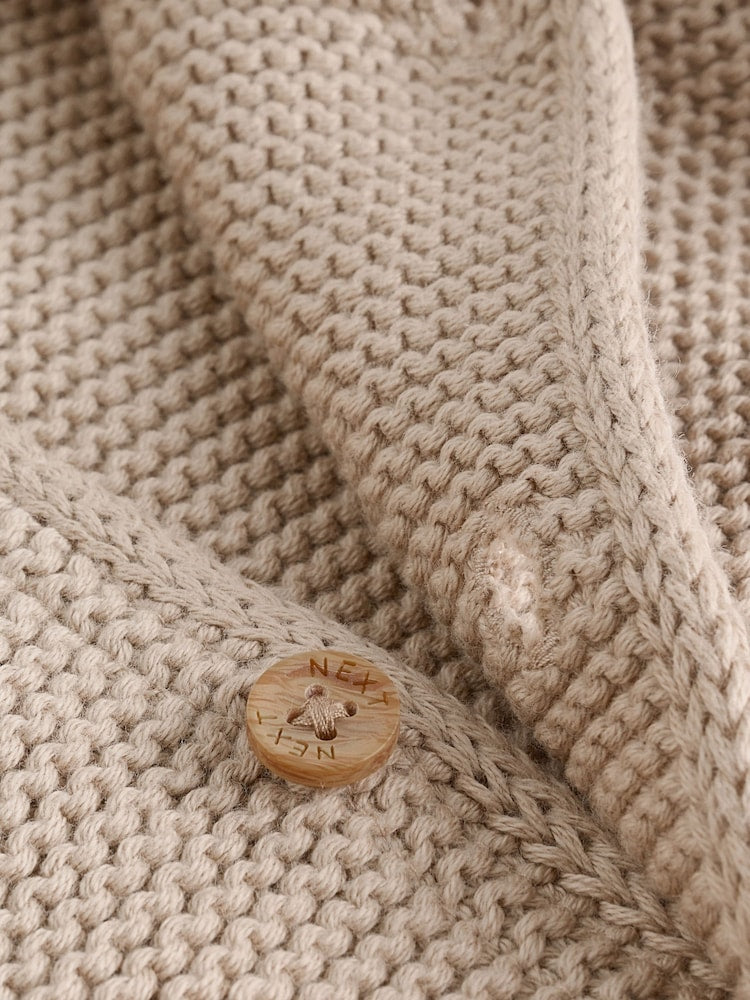 Natural Knitted Baby Cardigan (0mths-2yrs)