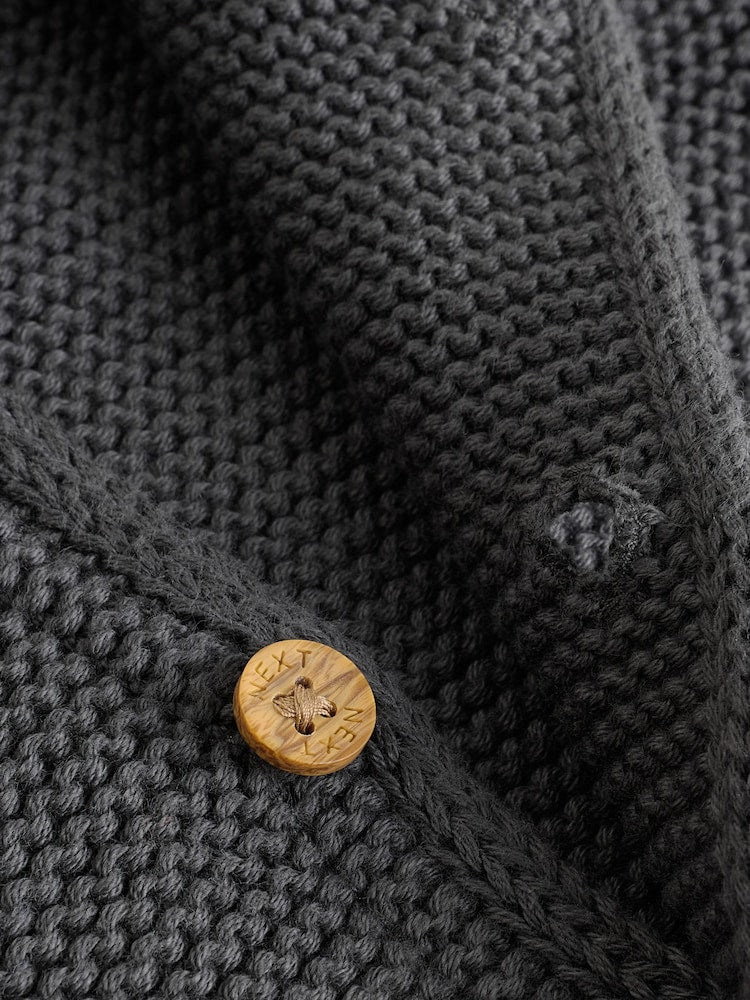 Charcoal Grey Knitted Baby Cardigan (0mths-2yrs)