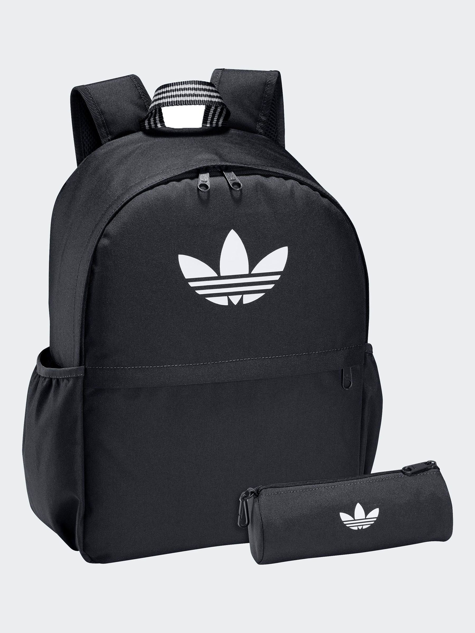 adidas Originals Black Backpack With Pencil Case - Size One