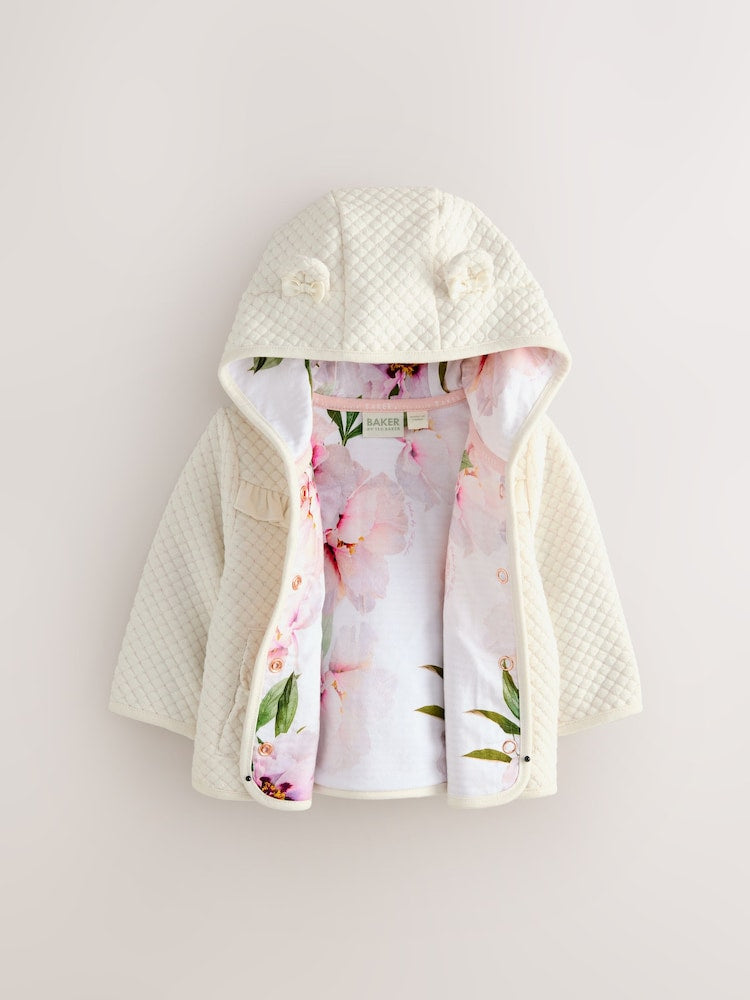 Baker by Ted Baker Lurex Quilted Hooded Jacket
