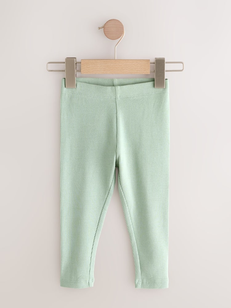 Floral Ribbed Leggings 5 Pack (3mths-7yrs)