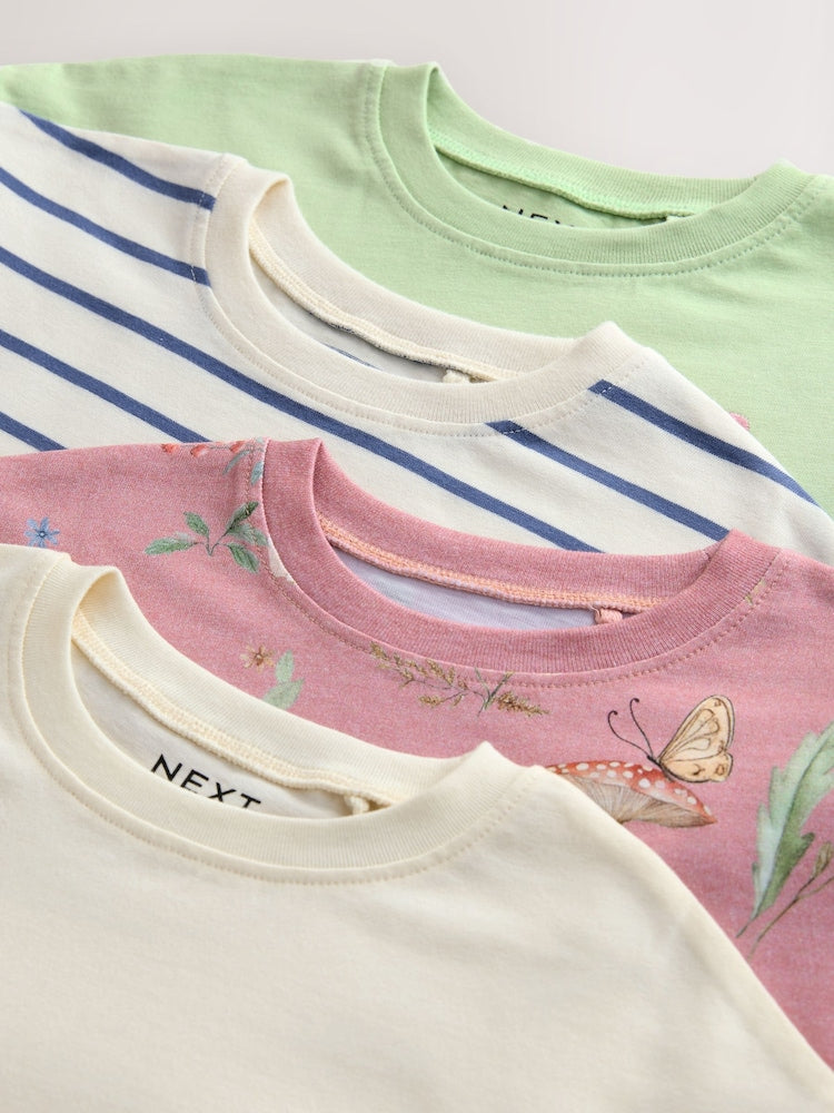 Green Fairy Long Sleeve Tops 4 Pack (3mths-7yrs)
