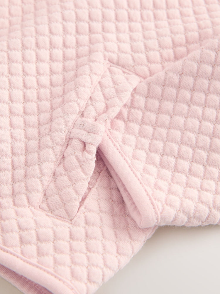 Baker by Ted Baker Lurex Quilted Hooded Jacket - Size Newborn