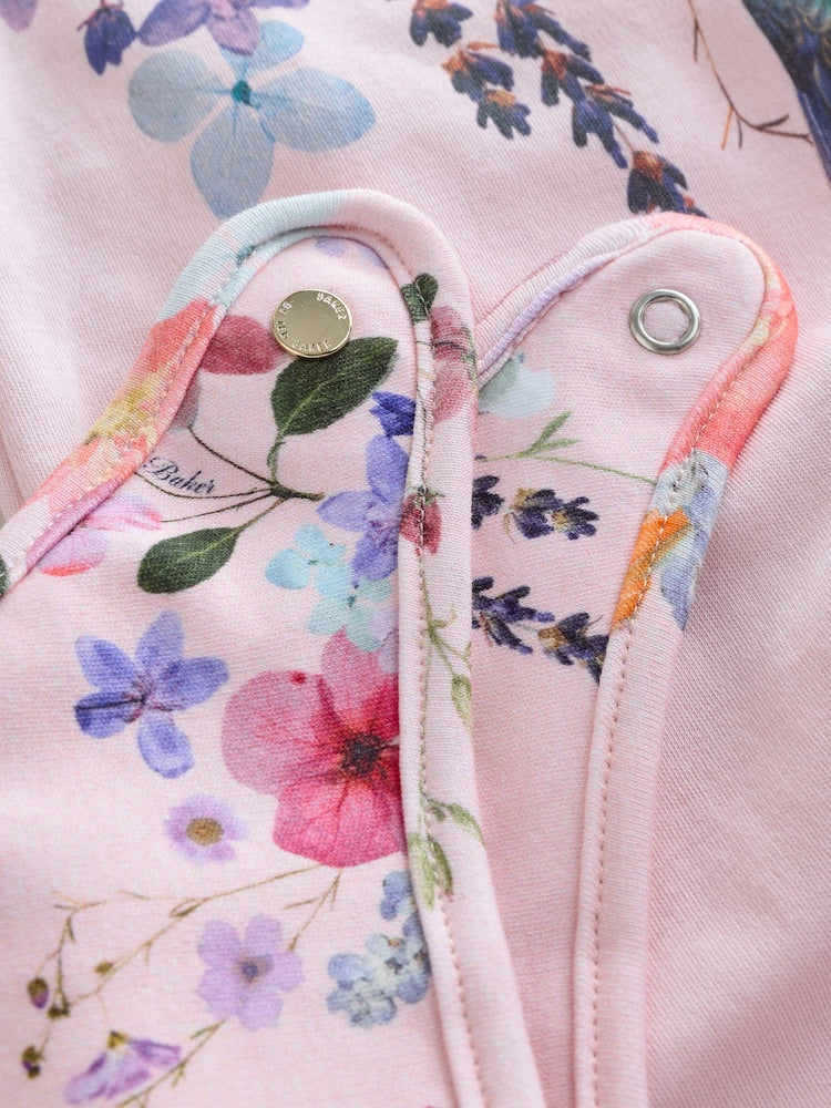 Baker by Ted Baker 2 Piece Frill Sleepsuit & Bib Set