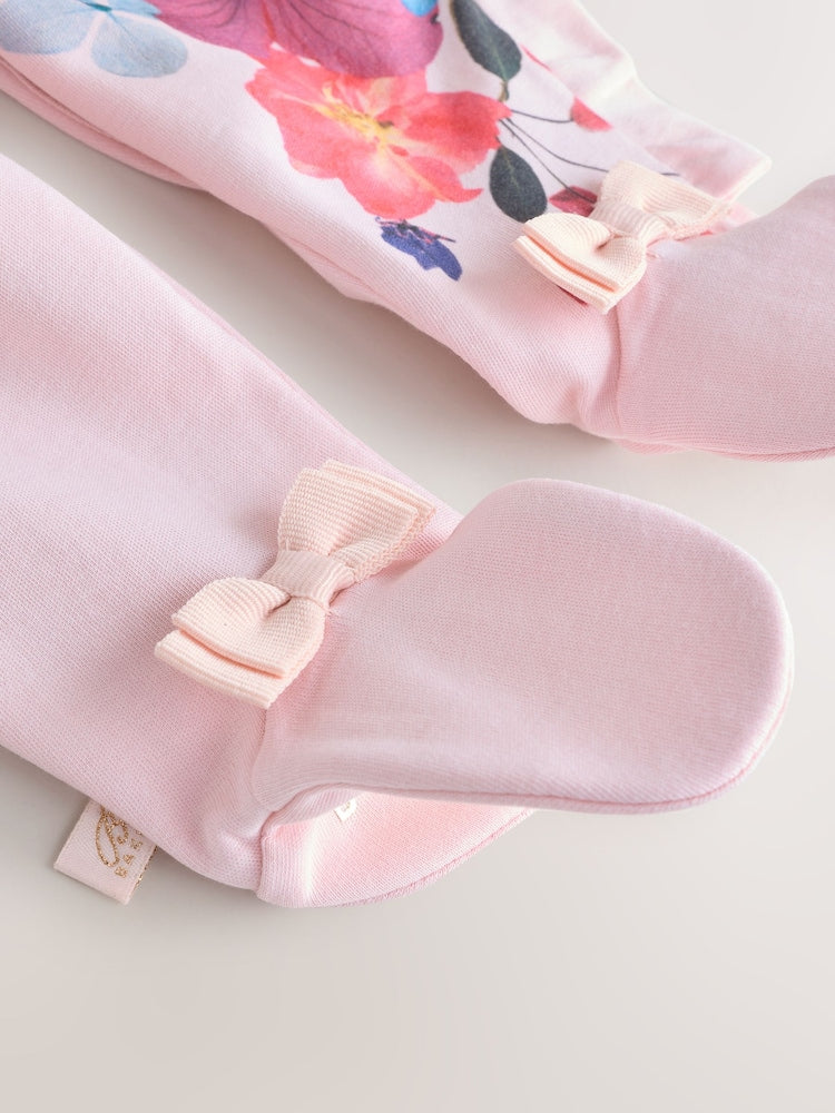 Baker by Ted Baker 2 Piece Frill Sleepsuit & Bib Set
