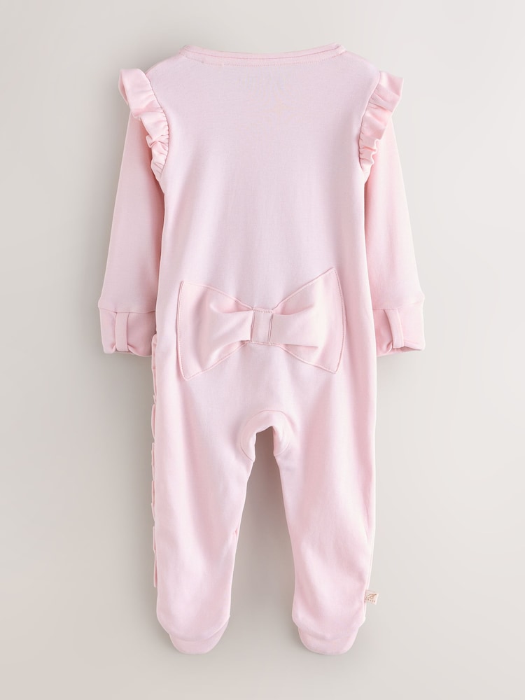 Baker by Ted Baker 2 Piece Frill Sleepsuit & Bib Set