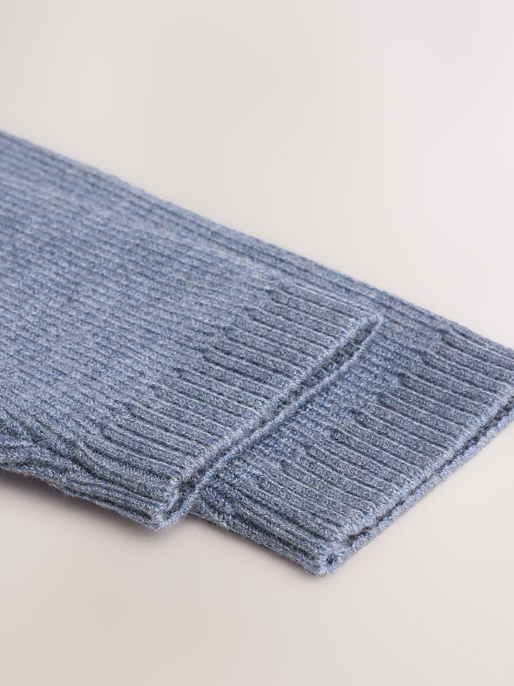 Blue Knitted Baby Cardigan (0mths-2yrs) - Size 50cm (First Size)