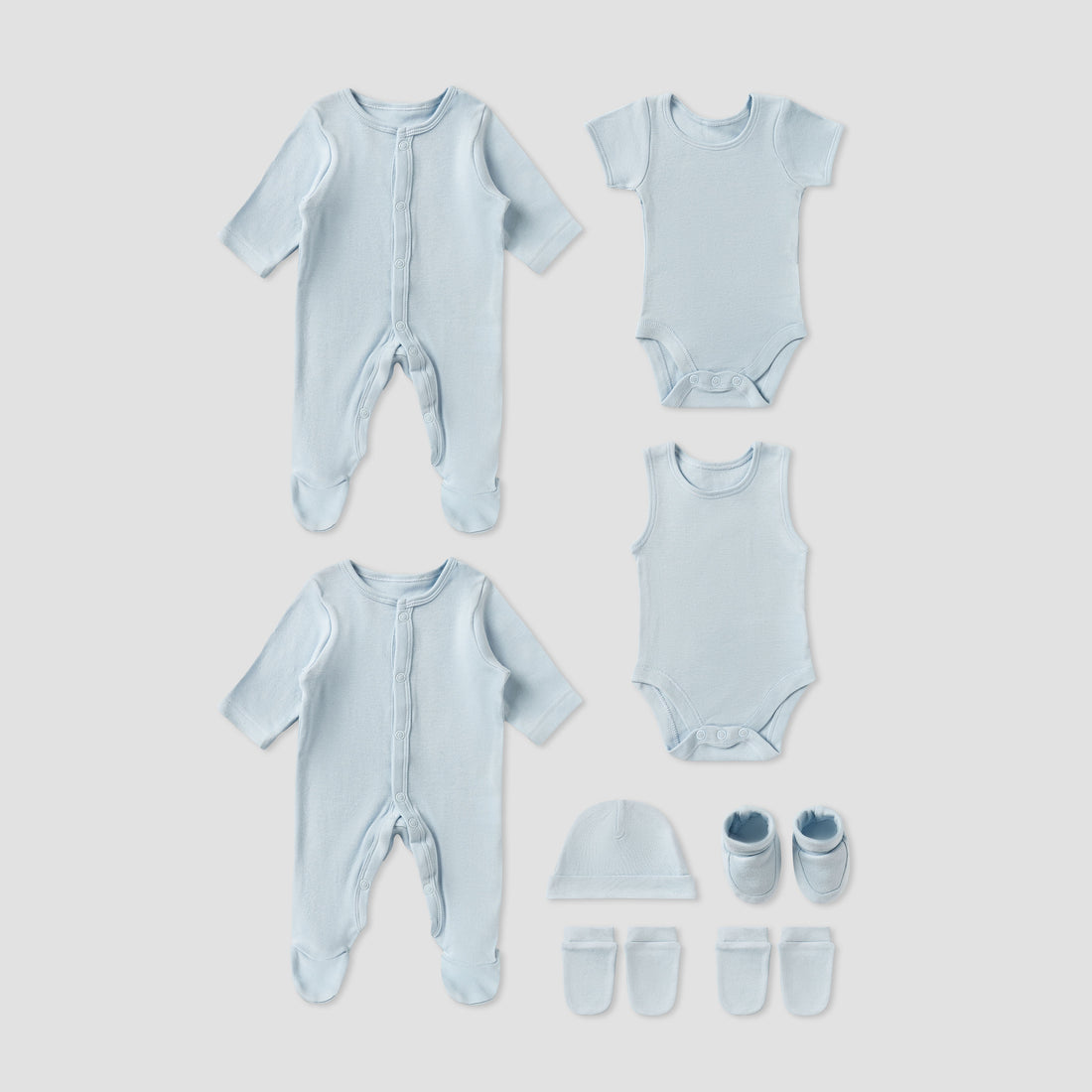 Set of 8 Juniors Clothing Gift Set with Snap Button Closure - Blue