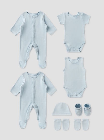 Set of 8 Juniors Clothing Gift Set with Snap Button Closure-baby-girls-clothing-setsandcoords-image-1