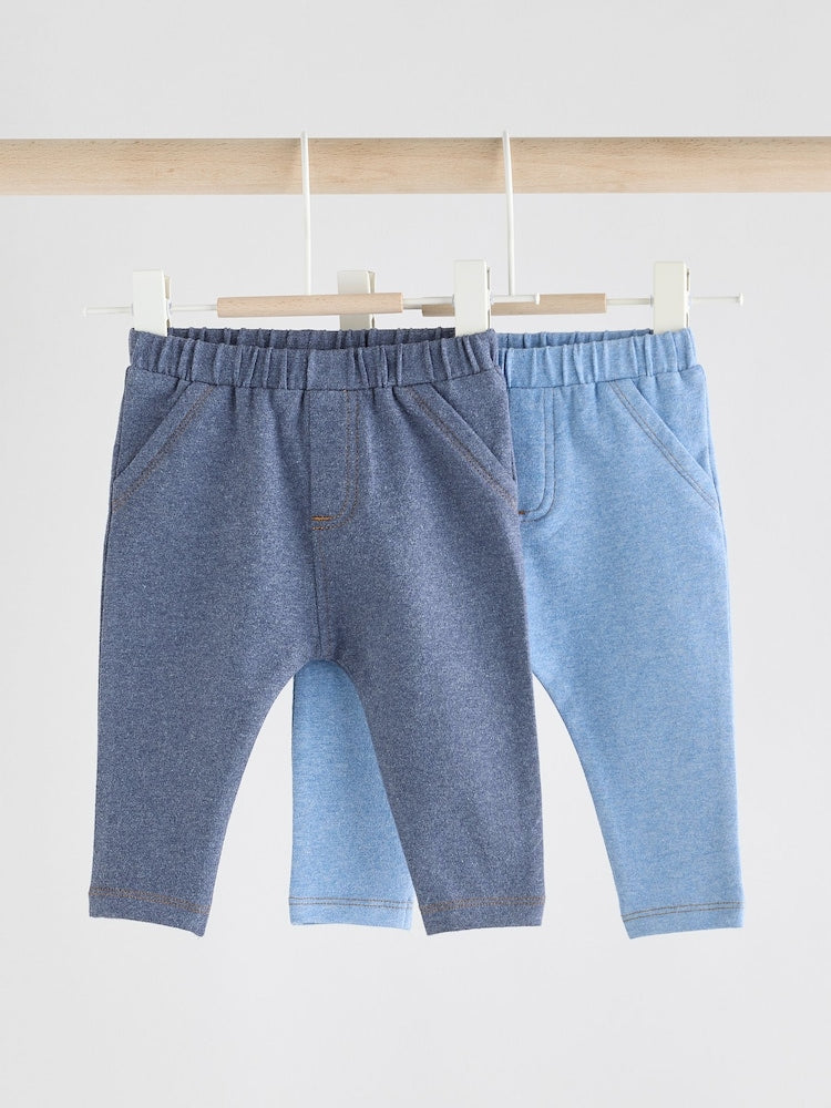 Blue Baby Leggings 2 Pack (0mths-2yrs)