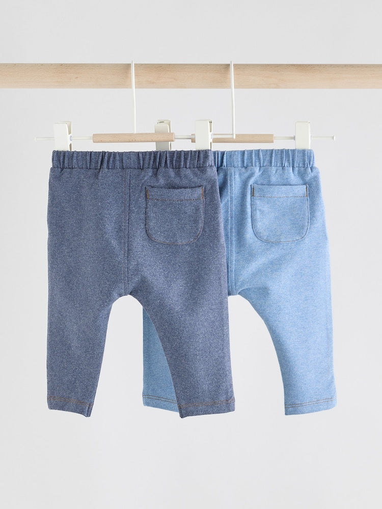 Blue Baby Leggings 2 Pack (0mths-2yrs)